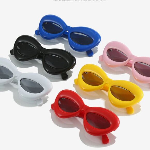 Women Sunglasses Fashion Celebrity Style Yellow Frame Thick Frame Outdoor Party - Picture 5 of 5